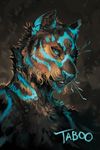  abstract_background blue_eyes body_markings centradragon facial_markings feline lion looking_at_viewer mammal markings smoke 