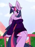  anthro anthrofied cutie_mark equine female friendship_is_magic hair horn mammal my_little_pony outside purple_body purple_eyes purple_hair ranban solo twilight_sparkle_(mlp) winged_unicorn wings 