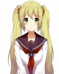  animated animated_gif blush caidychen emofuri green_eyes green_hair hair_ribbon hatsune_miku huge_filesize long_hair md5_mismatch open_mouth ribbon school_uniform serafuku solo twintails ugoira upper_body vocaloid white_background 