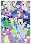  anthro areola bbmbbf big_breasts breasts comic derpy_hooves_(mlp) dialog dragon english_text equestria_untamed equine erect_nipples female friendship_is_magic horse male mammal my_little_pony nipples nude pegasus pony spike_(mlp) text wings 