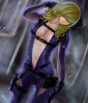  1girl blonde_hair breasts cleavage large_breasts rachael_foley rachel_(resident_evil) resident_evil resident_evil_revelations solo unzipped wetsuit 