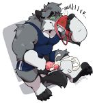  anthro biceps canid canine canis clothed clothing cum erection haps hypnosis jockstrap male mammal mind_control muscular muscular_male musk pecs penis simple_background sniffing solo spiral_eyes underwear underwear_sniffing vein wolf wrestling_singlet 