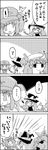  ... /\/\/\ 0_0 2girls 4koma :d ? ball bow braid clenched_hands comic commentary crescent crossed_arms empty_eyes greyscale hair_bobbles hair_bow hair_ornament hair_ribbon hat hat_bow hat_ribbon highres holding kawashiro_nitori key kirisame_marisa microphone mob_cap monochrome multiple_girls open_mouth orb patchouli_knowledge pose ribbon simple_background single_braid smile solid_oval_eyes spoken_exclamation_mark spoken_question_mark sweat tani_takeshi touhou translated two-tone_background two_side_up white_background witch_hat yukkuri_shiteitte_ne 