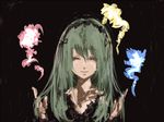  closed_eyes face green_hair harusame_(unmei_no_ikasumi) layla_prismriver long_hair solo touhou 