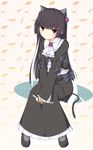  an_(angular-angler) animal_ears bad_id bad_pixiv_id bangs black_hair blunt_bangs blush bow cat_ears cat_tail dress frills frown gokou_ruri gothic_lolita hairband hime_cut lolita_fashion long_hair mole mole_under_eye ore_no_imouto_ga_konna_ni_kawaii_wake_ga_nai pantyhose purple_eyes solo tail 