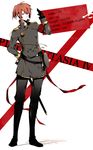  aiguillette arisaka_ako armband bad_id bad_pixiv_id boots english full_body hand_on_hip highres male_focus military military_uniform pink_hair pixiv_fantasia pixiv_fantasia_4 ponytail solo standing sword uniform weapon 