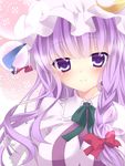  bad_id bad_pixiv_id blush colorized etou_(cherry7) hat patchouli_knowledge purple_eyes purple_hair solo touhou 