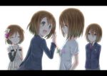  bad_id bad_pixiv_id banned_artist blazer brown_eyes brown_hair casual don't_say_&quot;lazy&quot; dress hirasawa_yui jacket k-on! listen!! mirai_(macharge) multiple_girls multiple_persona necktie no_thank_you! school_uniform shirt short_hair t-shirt 