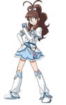  blue_eyes boots brown_hair cosplay cure_white cure_white_(cosplay) drawfag earrings full_body futari_wa_precure gloves jewelry knee_boots long_hair magical_girl midriff non-web_source pokemon pokemon_(game) pokemon_bw precure simple_background skirt solo standing touko_(pokemon) white_background white_footwear 