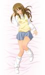  bad_id bad_pixiv_id brown_eyes brown_hair extra k-on! legs long_hair loose_socks lying school_uniform shian_(my_lonly_life.) socks solo tachibana_himeko 