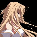  archetype_earth arcueid_brunestud bad_id bad_pixiv_id bare_shoulders blonde_hair detached_sleeves dress face long_hair looking_down melty_blood profile red_eyes solo strapless strapless_dress takeuchi_takashi tsukihime 