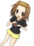  brown_eyes brown_hair casual hairband k-on! kurasaki_shin'ya shirt short_hair solo t-shirt tainaka_ritsu tomboy 