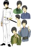  axis_powers_hetalia black_eyes black_hair japan_(hetalia) japanese_clothes katana male_focus military military_uniform sakatsuki sword uniform weapon 
