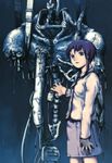  abe_yoshitoshi cable hair_ornament hairclip iwakura_lain official_art robot serial_experiments_lain skirt solo 