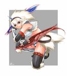  capcom dual_wielding jumping kirin kirin_(armor) monster_hunter simple_background sword weapon 