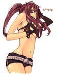  breasts groin itsutsu long_hair medium_breasts oekaki short_shorts shorts solo tengen_toppa_gurren_lagann underboob yoko_littner 