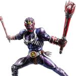  belt drumsticks horns kamen_rider kamen_rider_hibiki kamen_rider_hibiki_(series) male_focus matchin oni solo 