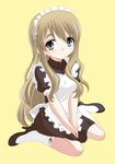  alternate_costume apron blonde_hair blue_eyes enmaided isa_(ni-iro) k-on! kotobuki_tsumugi long_hair maid maid_headdress solo 