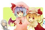  bad_id bad_pixiv_id bangs blood ena_(artist) flandre_scarlet izayoi_sakuya lowres multiple_girls nosebleed remilia_scarlet touhou 