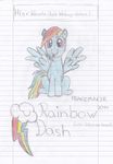  blue_fur coltpeacemak3r cutie_mark equine female friendship_is_magic fur hair happy hooves horse looking_at_viewer mammal multi-colored_hair my_little_pony pegasus pony purple_eyes rainbow_dash_(mlp) rainbow_hair rainbow_tail smile solo text tongue wings 