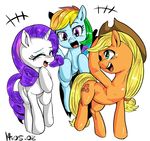  equine female feral friendship_is_magic group horn horse mammal my_little_pony nekubi pegasus pony rainbow_dash_(mlp) rarity_(mlp) unicorn wings 