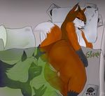  aeris ambiguous_gender anthro anus bed big_butt breasts butt canine eyes_closed fart female fox hair hguy44 keyblademark long_hair lying mammal pillow raised_tail side_boob sleeping wide_hips wolf 