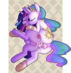  anal anal_penetration animal_genitalia blush cum cum_in_ass cum_inside dickgirl dickgirl_on_female equine female friendship_is_magic fur hair herm hi_res horn horsecock intersex mammal multi-colored_hair my_little_pony penetration penis princess_celestia_(mlp) purple_fur purple_hair pussy twilight_sparkle_(mlp) unicorn white_fur whoop winged_unicorn wings 