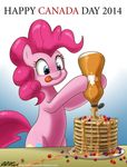  blue_eyes canada_day equine female feral food friendship_is_magic hair horse john_joseco mammal my_little_pony pancake pink_hair pinkie_pie_(mlp) pony syrup 
