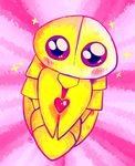  abstract_background ambiguous_gender arthropod big_eyes blush cocoon cute insect kakuna nintendo pok&#233;mon pok&eacute;mon solo stars the-chu video_games 