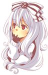  anchor_hair_ornament anchor_symbol blush bow gaia_online hair_ornament hair_ribbon heart heart-shaped_pupils long_hair long_sleeves purdoy25 red_eyes ribbon solo striped symbol-shaped_pupils transparent_background upper_body white_hair 