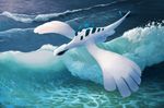  2014 ambiguous_gender bald feral flying hi_res legendary_pok&eacute;mon lugia nintendo nude outside pok&eacute;mon sea tsaoshin video_games water wave wings 