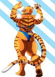  big_muscles bikini feline female kung_fu_panda mammal master_tigress muscles muscular_female pawpads pose sleuth swimsuit tiger 