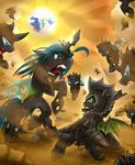  absurd_res bat_pony battle changeling equine fangs female feral fight friendship_is_magic group hi_res horn horse male mammal my_little_pony pony princess_celestia_(mlp) princess_luna_(mlp) queen_chrysalis_(mlp) vavacung winged_unicorn wings 