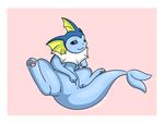  blue_eyes blush eeveelution female feral kyoushiro looking_at_viewer marine nintendo pawpads paws pok&#233;mon pok&eacute;mon pussy shy simple_background solo spreading three_toes vaporeon video_games 