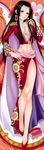  amazon amazon_lily black_hair blue_eyes boa_hancock dakimakura earrings female jewelry looking_at_viewer one_piece red_shoes salome_(one_piece) shichibukai shoes side_slit skirt snake 