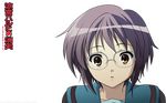  brown_eyes close glasses gray_hair nagato_yuki seifuku short_hair suzumiya_haruhi_no_yuutsu transparent vector watermark 