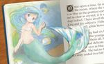  animal blue_hair book fish long_hair mermaid pop 