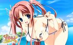  bikini blue_eyes breasts cleavage kikurage long_hair red_hair swimsuit twintails 