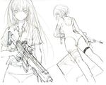  fuyuno_haruaki gun monochrome original panties sketch underwear weapon white 