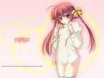  breasts nanao_naru no_bra nopan open_shirt pussy ribbons tagme twintails 