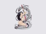  black_hair dragon long_hair natsume_aya nipples sword tenjou_tenge weapon 