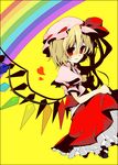  bad_id bad_pixiv_id blonde_hair flandre_scarlet hat heart rainbow rainbow_order red_eyes short_hair solo touhou uru_uzuki wings 