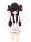  bad_id bad_pixiv_id black_eyes black_hair blush child dress_shirt hair_ribbon long_hair mofumofuttamaesama ribbon rothe shirt smile solo 