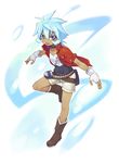 :o aqua_hair belt belt_pouch beyblade blue_eyes boots buttons choker dark_skin fingerless_gloves flat_chest full_body gloves hasama_hikaru high_collar inoue_marina jacket leg_lift looking_at_viewer metal_fight_beyblade multiple_belts open_clothes open_jacket open_mouth outstretched_arms pouch shigehiro_(hiroi_heya) shirt short_hair shorts solo spiked_hair spread_arms standing standing_on_one_leg tomboy 