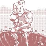  anthro dugtrio male muscles nintendo nude plain_background pok&eacute;mon solo unknown_artist video_games white_background 