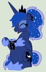  equine evilfrenzy eyes_closed female feral friendship_is_magic happy horn horse mammal my_little_pony plain_background pony pregnant princess_luna_(mlp) smile solo white_background winged_unicorn wings 