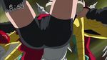  andromon animated animated_gif ass breasts cameltoe cleavage digimon digimon_xros_wars green_hair hip_attack large_breasts lowres mervamon 
