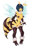  1girl antennae artist_request bee bee_girl black_sclera blue_hair breasts brown_nipples corruption_of_champions erect_nipples fur happy honey huge_ass huge_thighs insect insect_girl large_breasts monster monster_girl nipples no_pupils nude open_mouth puffy_nipples pussy pussy_juice short_hair solo standing stinger stripes suggestive_fluid tagme thick_thighs thighs wet_pussy wide_hips wings yellow_skin 
