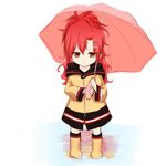  akuma_no_riddle boots hair_ornament hairclip nyasa rain raincoat rubber_boots sagae_haruki skirt solo umbrella younger 