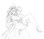  1girl aa_megami-sama belldandy blush breastless_clothes breasts bridal_veil clothed_female_nude_male curvy dress dress_lift elbow_gloves faceless faceless_male gloves greyscale hetero high_heels highres large_breasts leg_lift legs lineart lips lm_(legoman) long_hair monochrome navel nipples nude penis sex sketch stiletto_heels thick_thighs thighhighs thighs vaginal veil wedding_dress wide_hips 